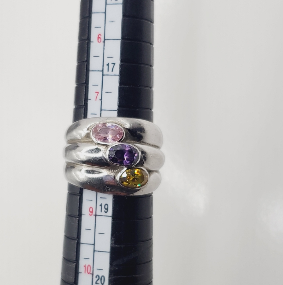 Silver Gemstone Ring - image 5